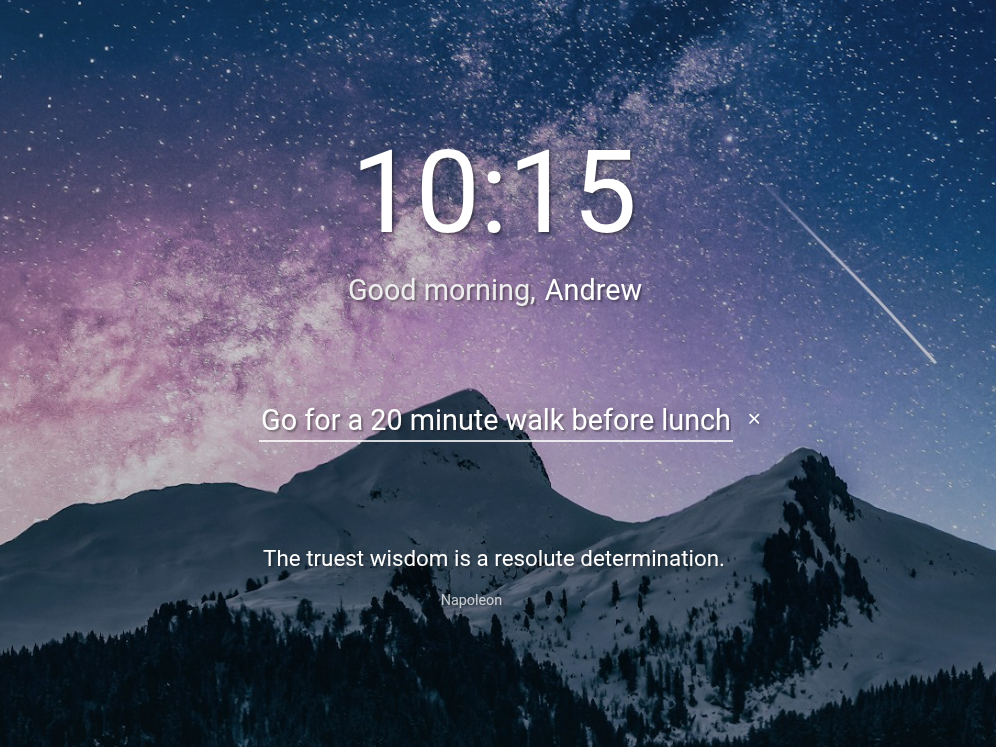 A variety of widgets: The news, weather, and more